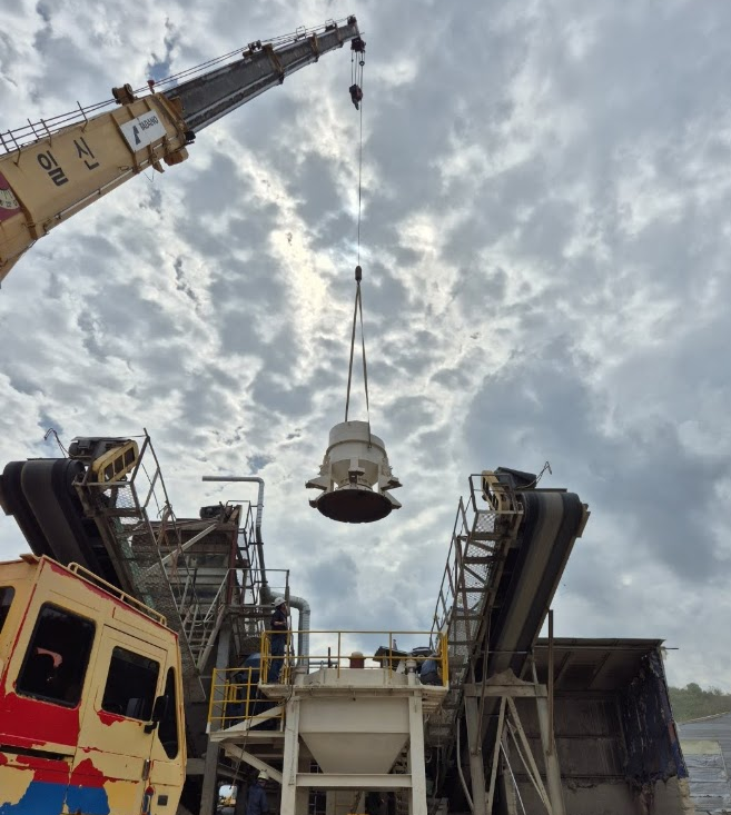 순환골재 생산 설비 현장 이미지